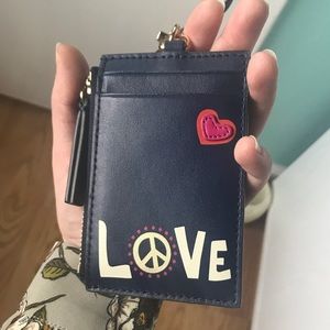 ☮️&💙 card holder/wallet lanyard